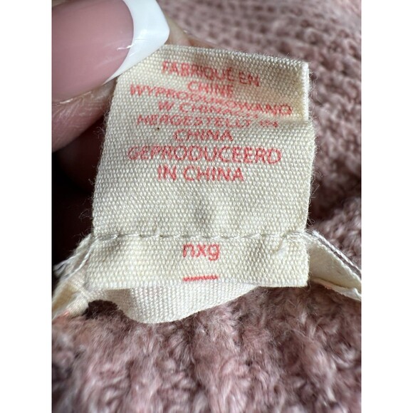 For Thee Womens Sweater V Neck Pink Sz M - Picture 7 of 8